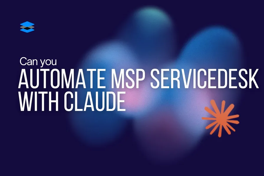 MSP engineer reviewing Claude Code automation risk assessment on a service desk screen