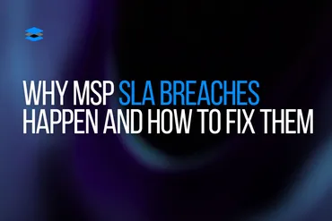 Dashboard showing SLA breach patterns and trends with red warning indicators for IT service management